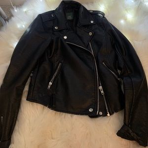 Wild Fable Leather Jacket with Belt